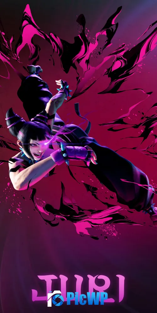 Street Fighter 6 Juri 3K Mobile Wallpaper