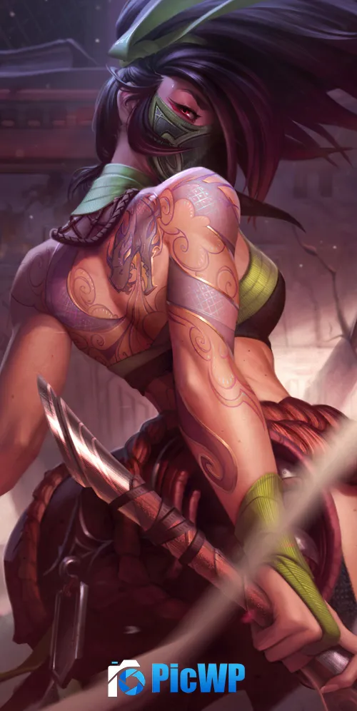 Akali Artwork 3K Mobile Wallpaper