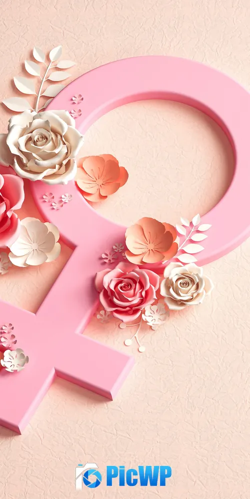 Women's Day Pink aesthetic 3K Mobile Wallpaper