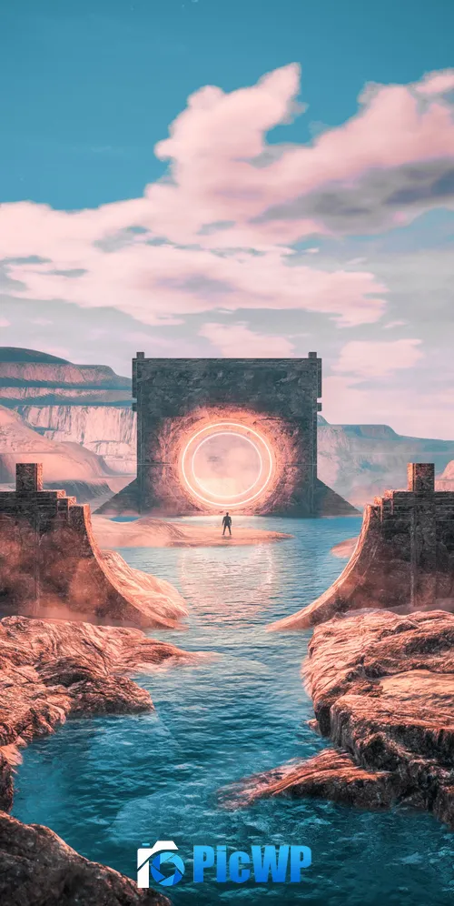 Grand Canyon Portal 3K Mobile Wallpaper