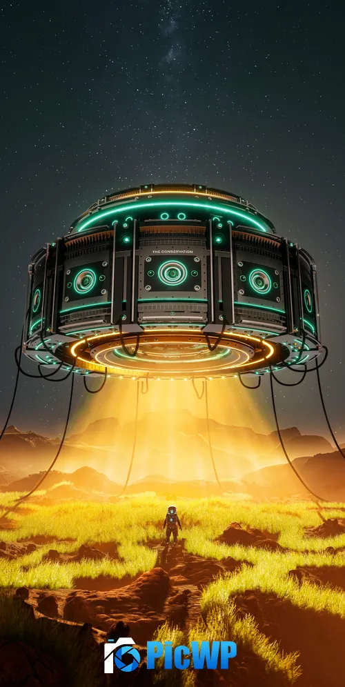 Alien UFO 3K Mobile Wallpaper