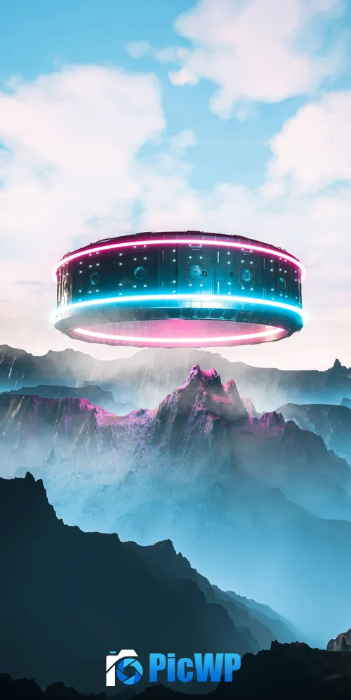 Futuristic UFO 3K Mobile Wallpaper