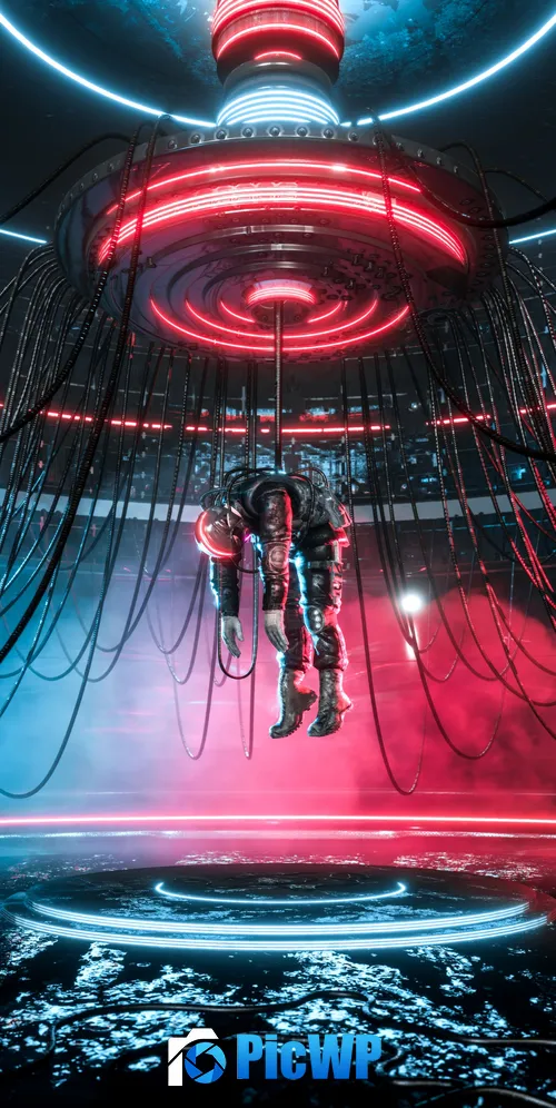 Cyberpunk Neon art 3K Mobile Wallpaper