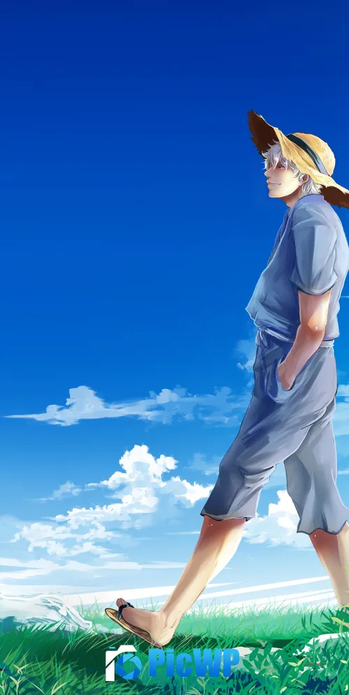 Gintoki Sakata Happy Mood 3K Mobile Wallpaper