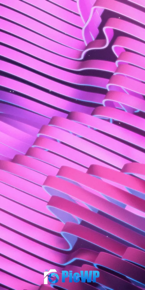 Waves Pink background 3K Mobile Wallpaper