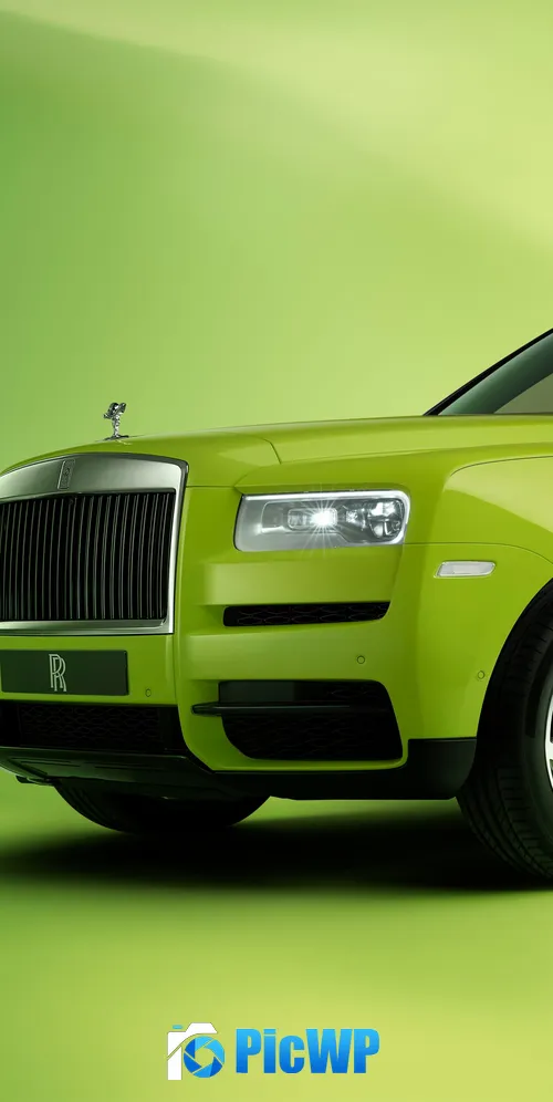 Rolls-Royce Cullinan Lime Green 3K Mobile Wallpaper