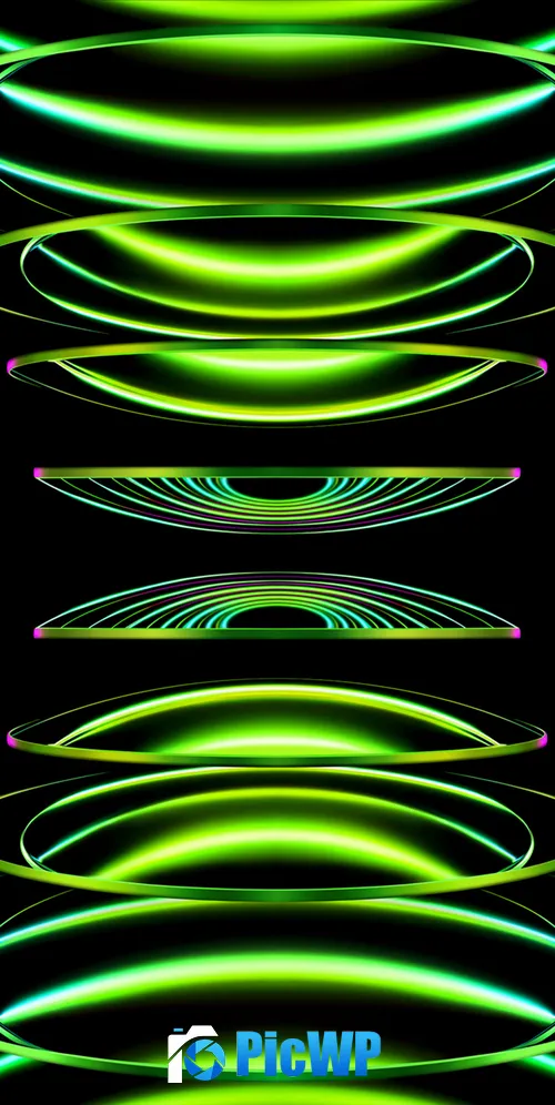 iPad Pro M2 Green abstract 3K Mobile Wallpaper