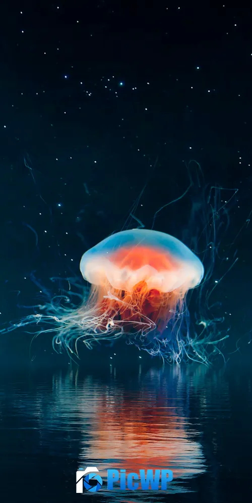 Jellyfish Tentacles 3K Mobile Wallpaper