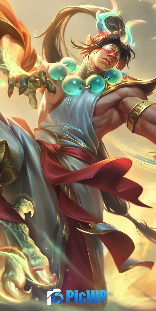 Heavenscale Lee Sin League of Legends 3K Mobile Wallpaper