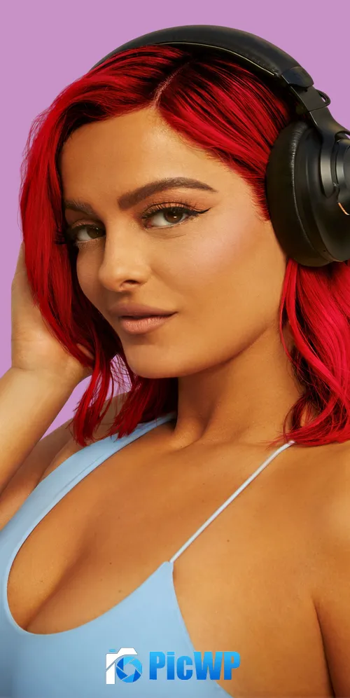 Bebe Rexha Headphones 3K Mobile Wallpaper