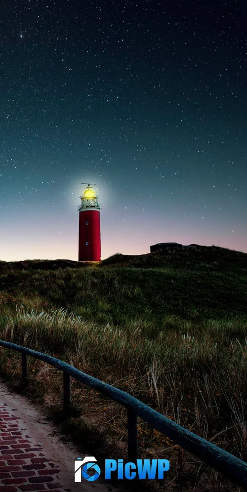 Lighthouse Starry sky 3K Mobile Wallpaper