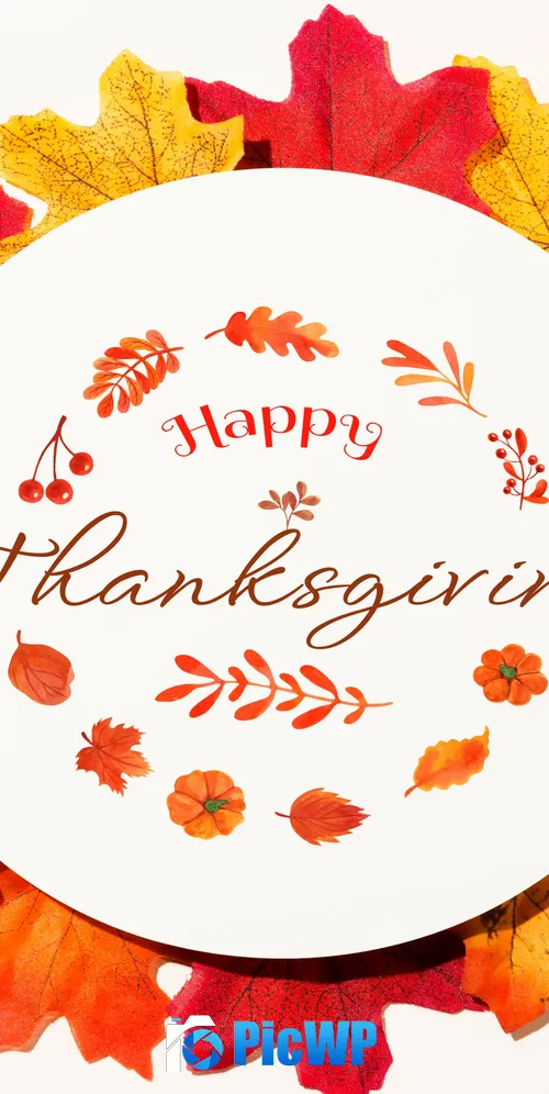 Happy Thanksgiving Fall 3K Mobile Wallpaper