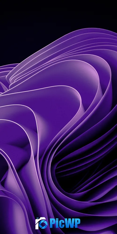 Windows 11 AMOLED Purple abstract 3K Mobile Wallpaper