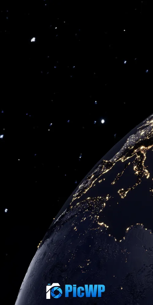 Planet Earth Night view 3K Mobile Wallpaper