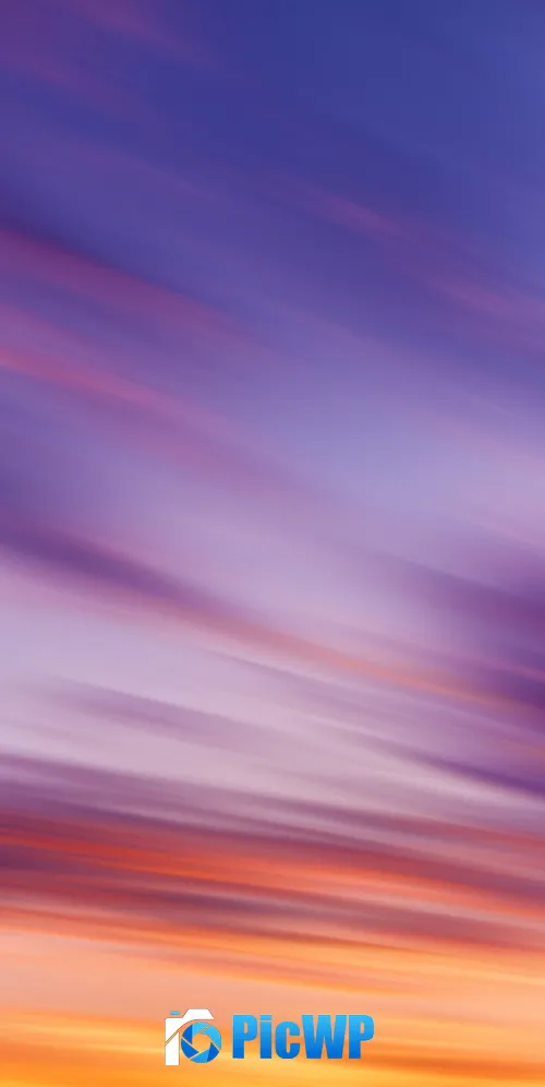 Sunset sky with purple and orange clouds 3K Mobile Wallpaper