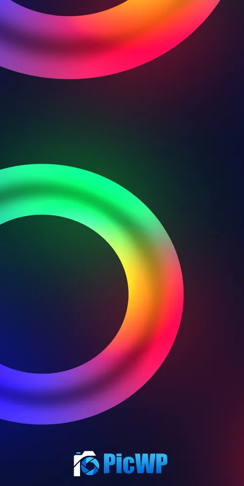 Circles Colorful 3K Mobile Wallpaper