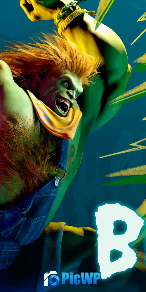 Blanka Street Fighter 6 3K Mobile Wallpaper