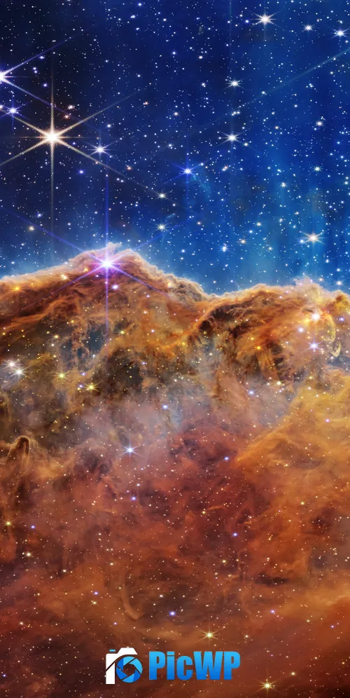 Carina Nebula Cosmic Cliffs 3K Mobile Wallpaper