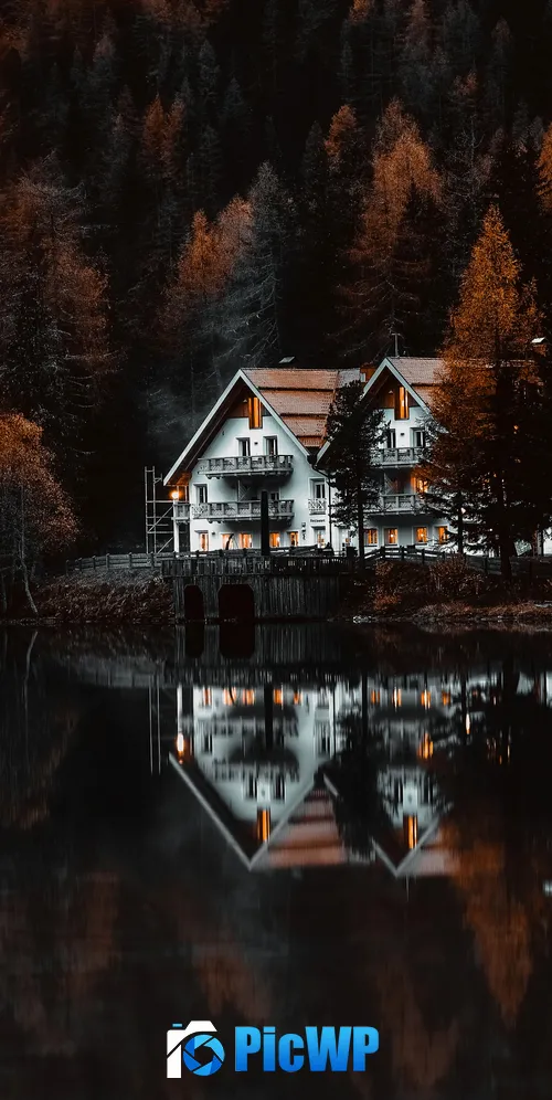 Chalet Antholzer See 3K Mobile Wallpaper