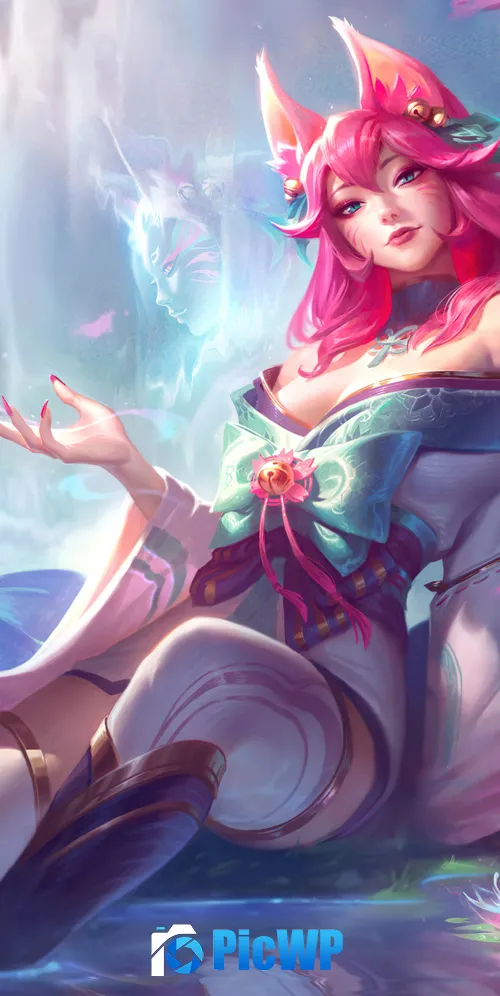 Spirit Blossom Ahri League of Legends 3K Mobile Wallpaper