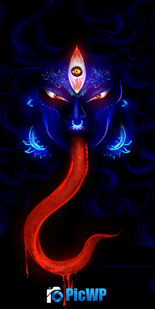 Kalimata Mahakali 3K Mobile Wallpaper