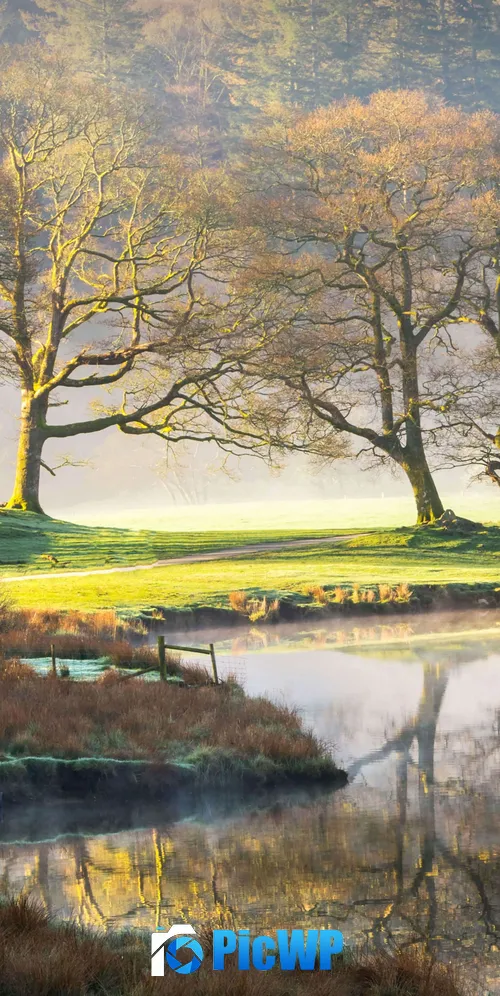River Brathay Fall 3K Mobile Wallpaper