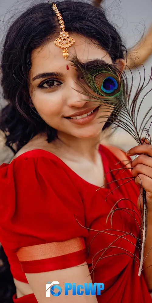 Mamitha Baiju Beautiful actress 3K Mobile Wallpaper