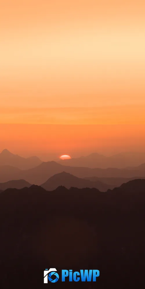 Sunset Mountains 3K Mobile Wallpaper