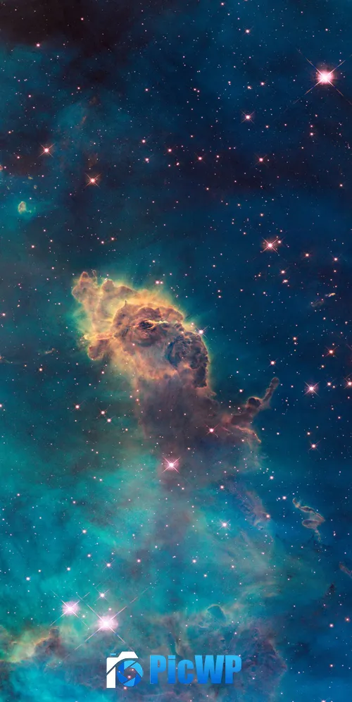 Carina Nebula Stellar jet 3K Mobile Wallpaper