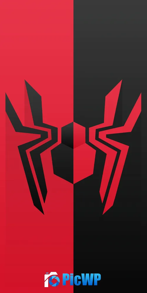Spider-Man Logo Minimalist 3K Mobile Wallpaper
