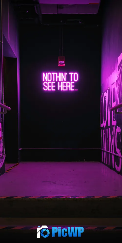 Nothing to See Here Purple aesthetic 3K Mobile Wallpaper