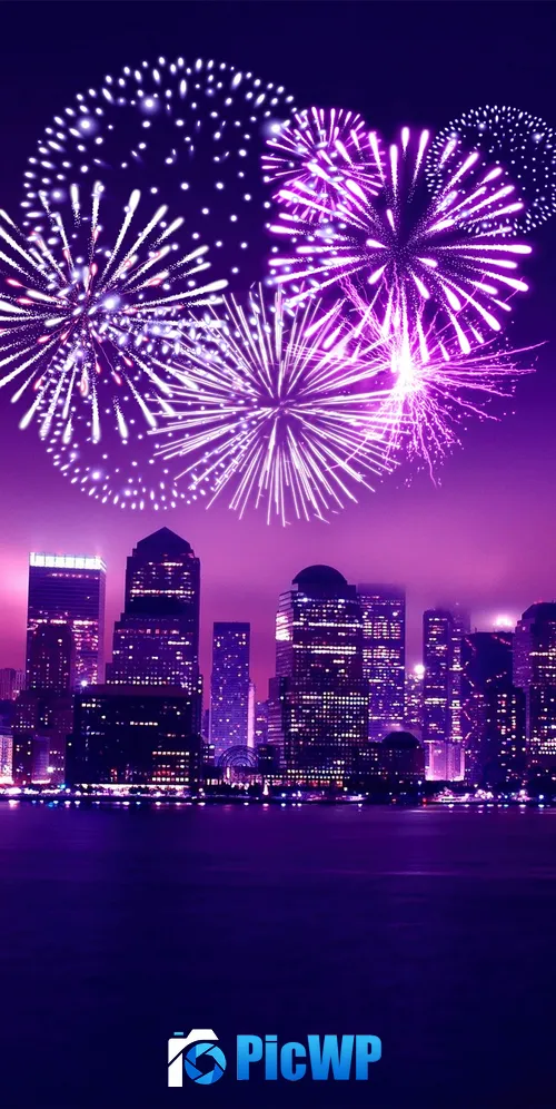 Chicago New Year celebrations 3K Mobile Wallpaper