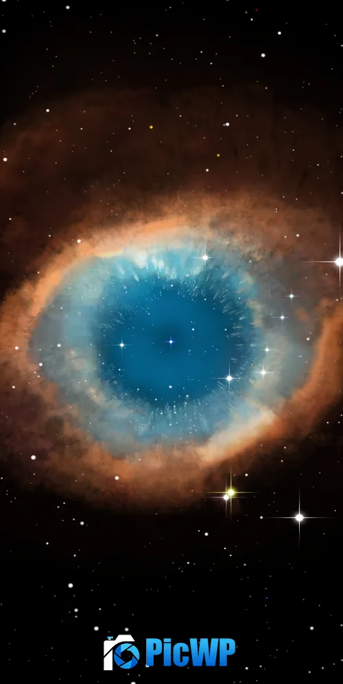 Helix Nebula Dark background 3K Mobile Wallpaper