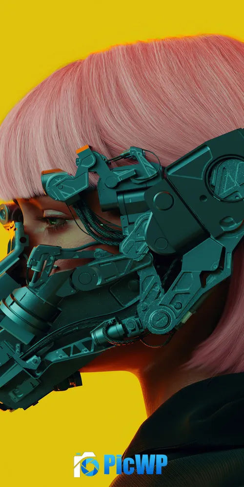 Mecha Girl Cyberpunk girl 3K Mobile Wallpaper
