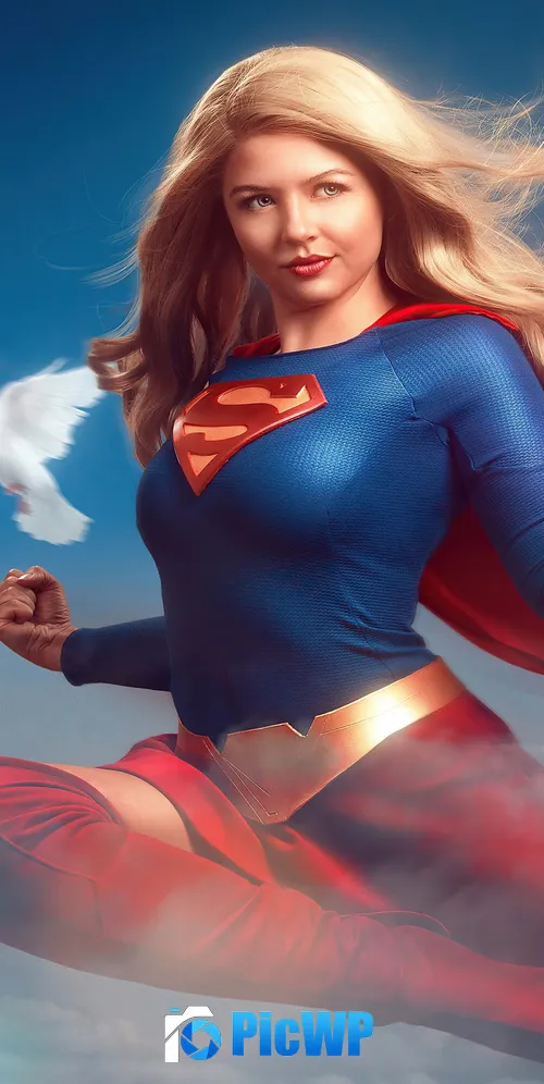 Supergirl Marvel Superheroes 3K Mobile Wallpaper
