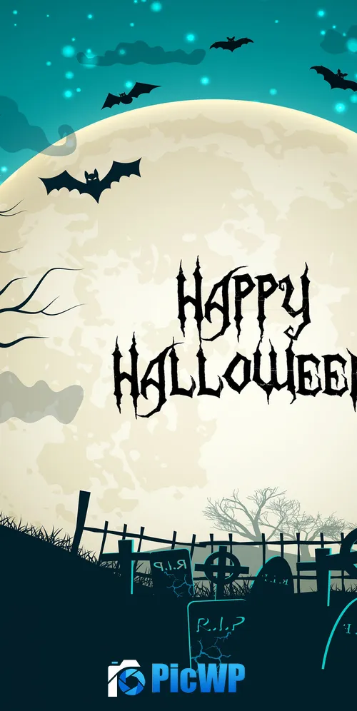 Happy Halloween Haunted Castle 3K Mobile Wallpaper