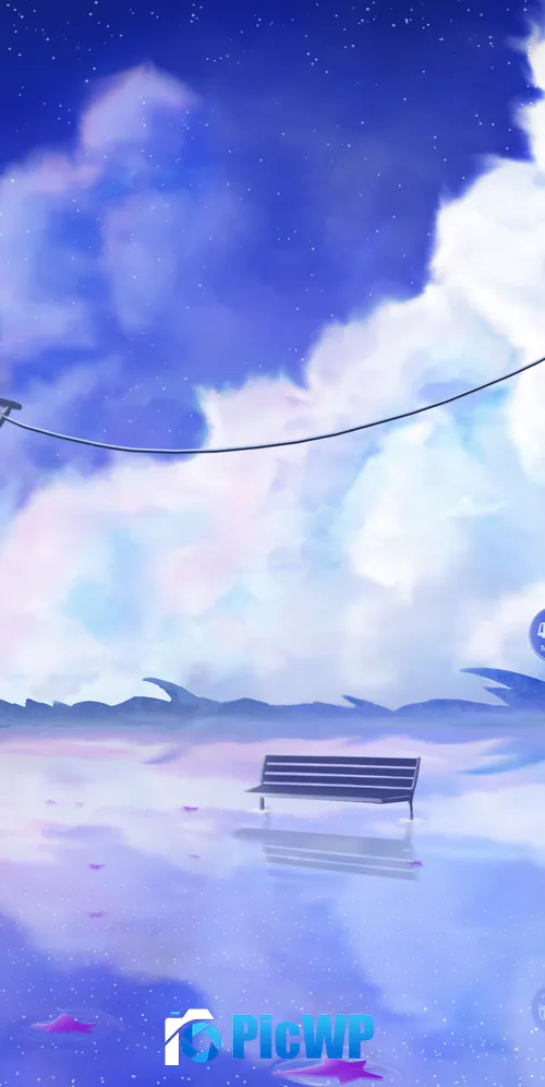Bus Stop Street lights 3K Mobile Wallpaper