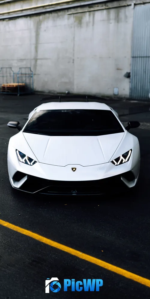 Lamborghini Huracan White cars 3K Mobile Wallpaper