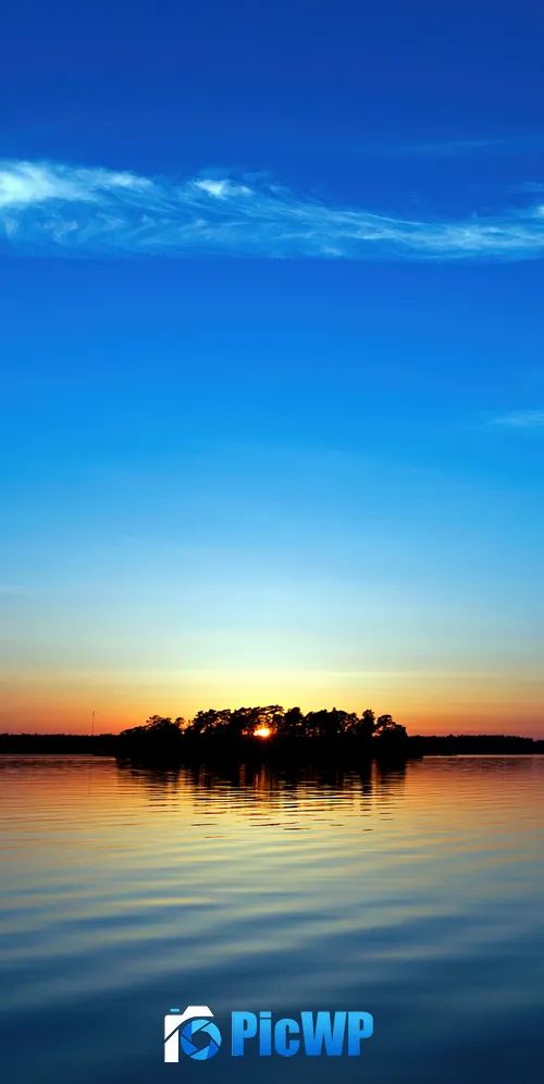 Sunset Island 3K Mobile Wallpaper