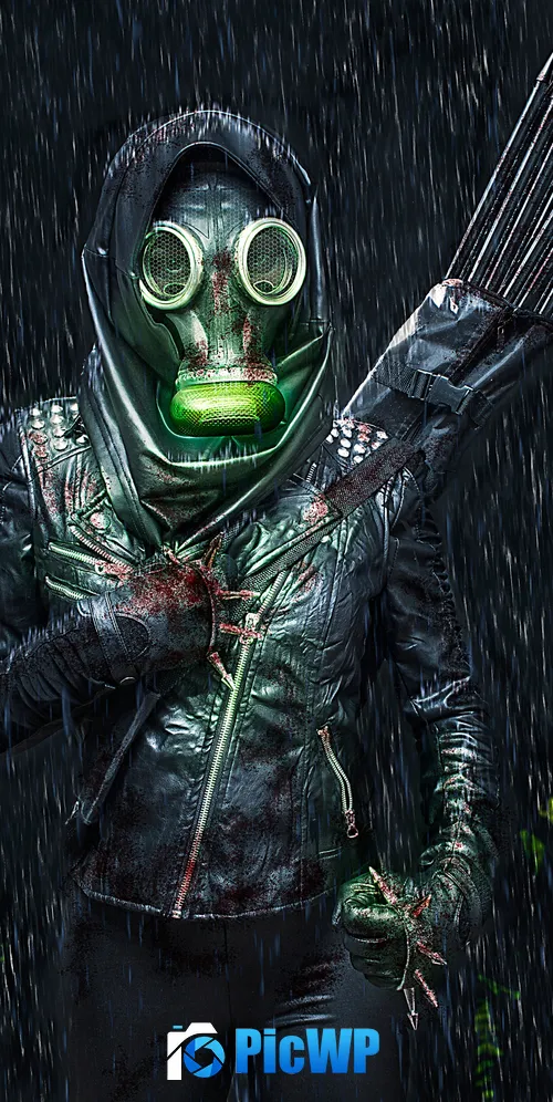 Person in Mask Fighter 3K Mobile Wallpaper