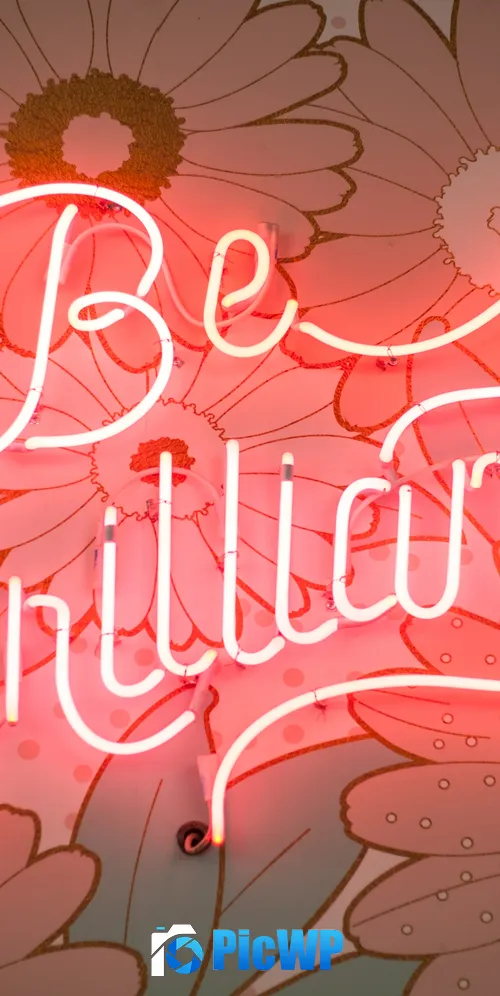 Be Brilliant Neon light 3K Mobile Wallpaper