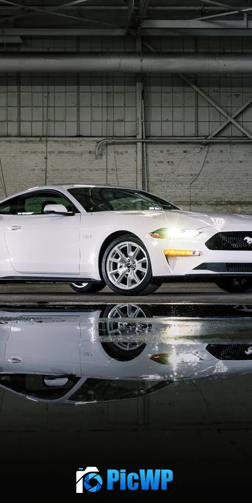 Ford Mustang GT Ice White Appearance Package 3K Mobile Wallpaper