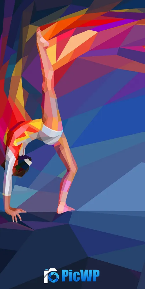 Gymnast Illustration 3K Mobile Wallpaper