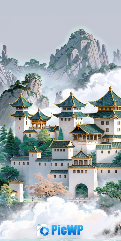 Chinese architecture Temple 3K Mobile Wallpaper