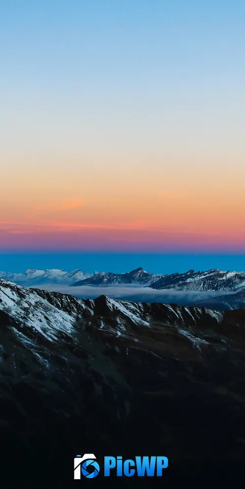 Snow covered Mountain range 3K Mobile Wallpaper