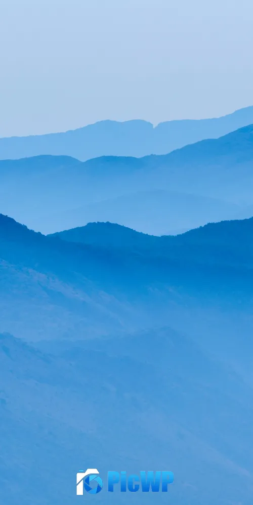 Blue mountains Foggy 3K Mobile Wallpaper