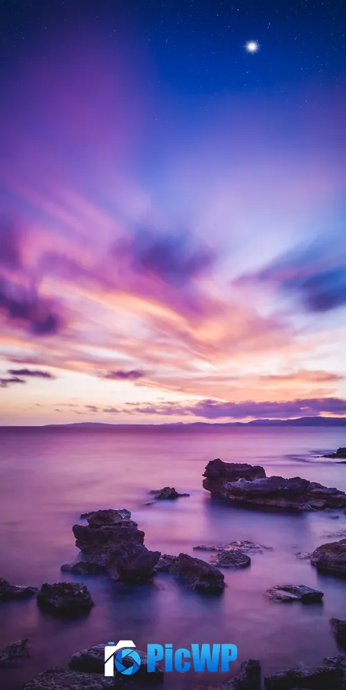 Seascape Sunset 3K Mobile Wallpaper