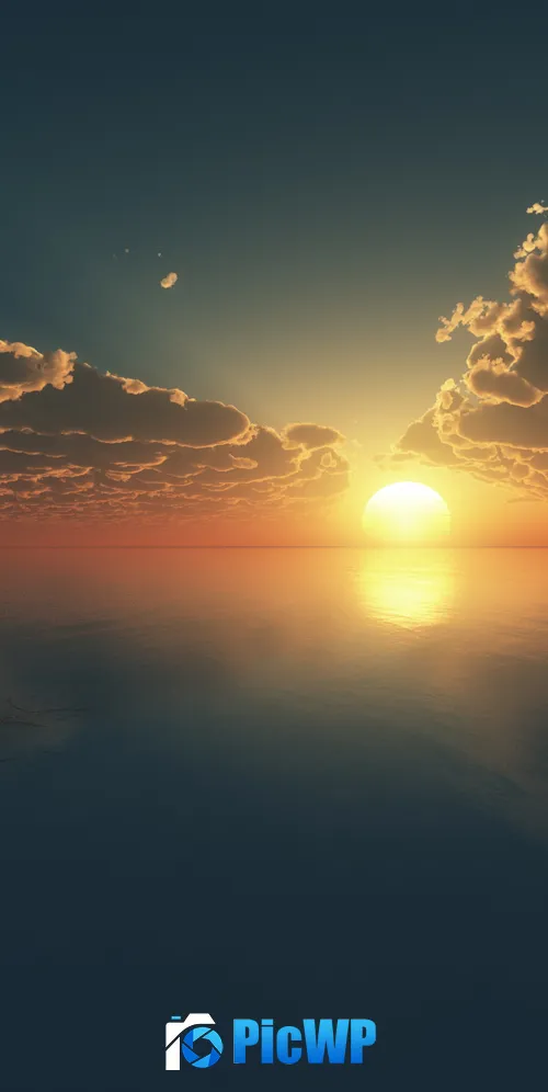 Sunset Cloudy Sky 3K Mobile Wallpaper