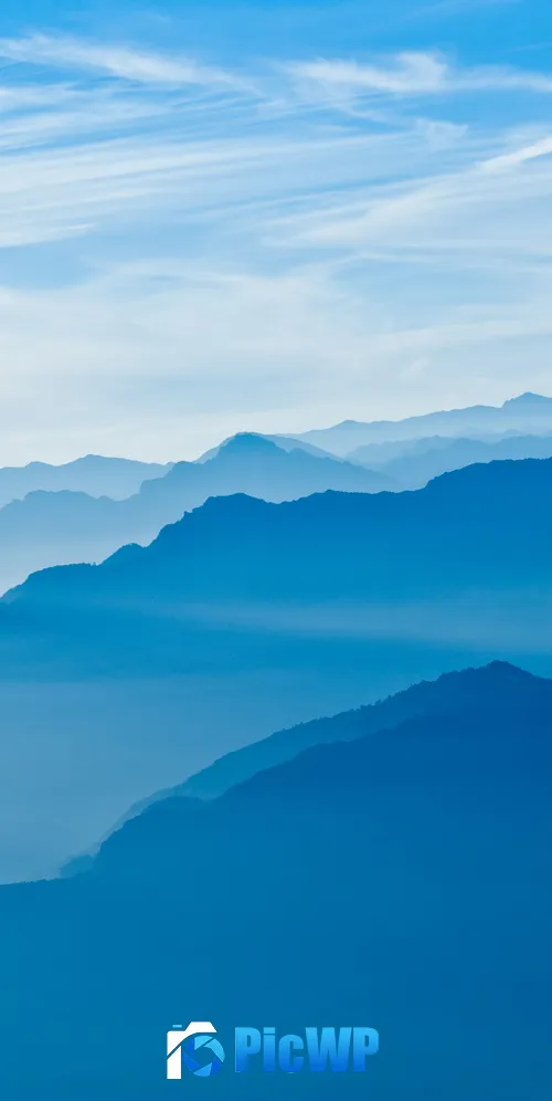 Mountains Blue Sky 3K Mobile Wallpaper