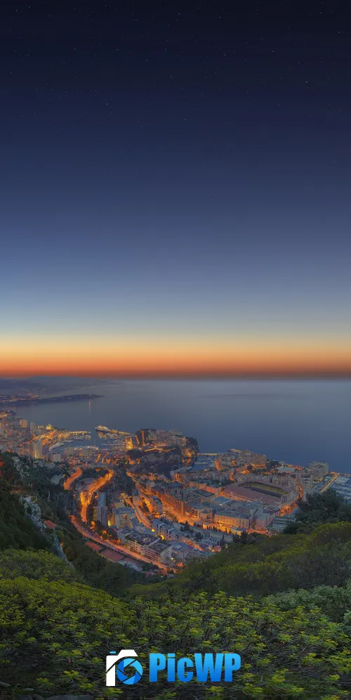 Monaco City Viewpoint 3K Mobile Wallpaper